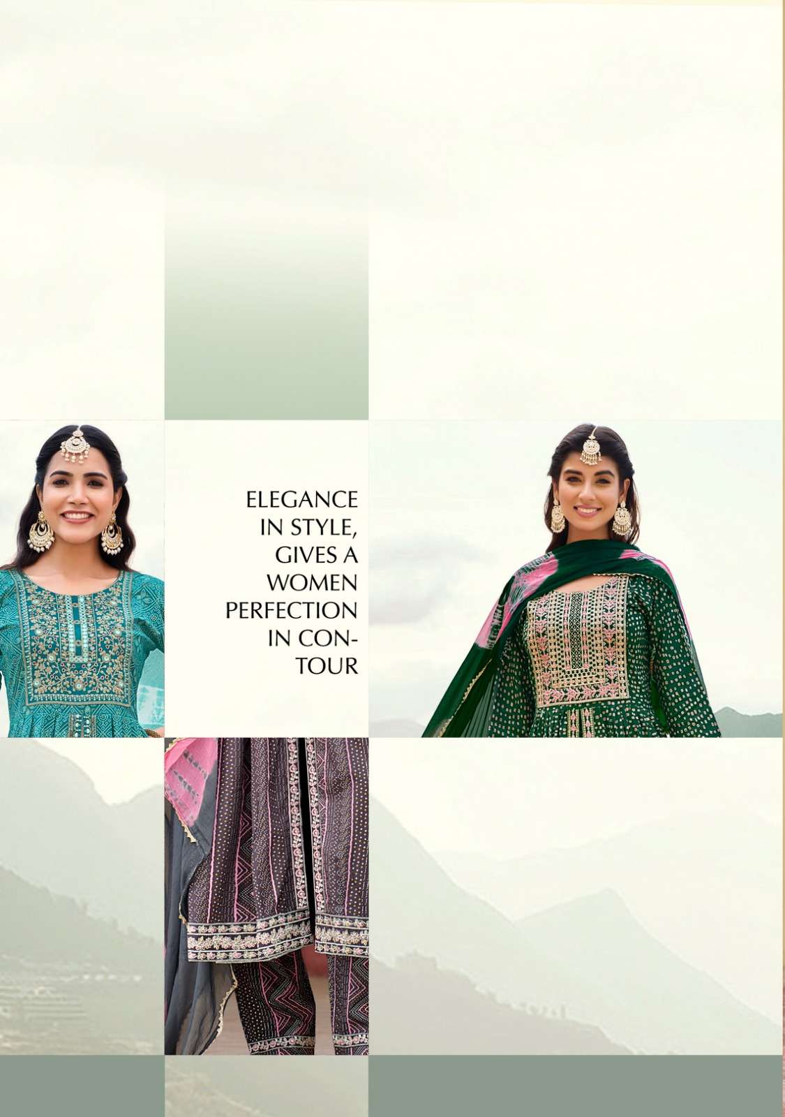 FITOOR REYON LIVA TAG PRINT EMBROIDERY WORK MIDDLE CUT KURTI WITH PANT AND NAZMIN TIE DIE DUPATTA BY RADHIKA LIFESTYLE BRAND POSTER3